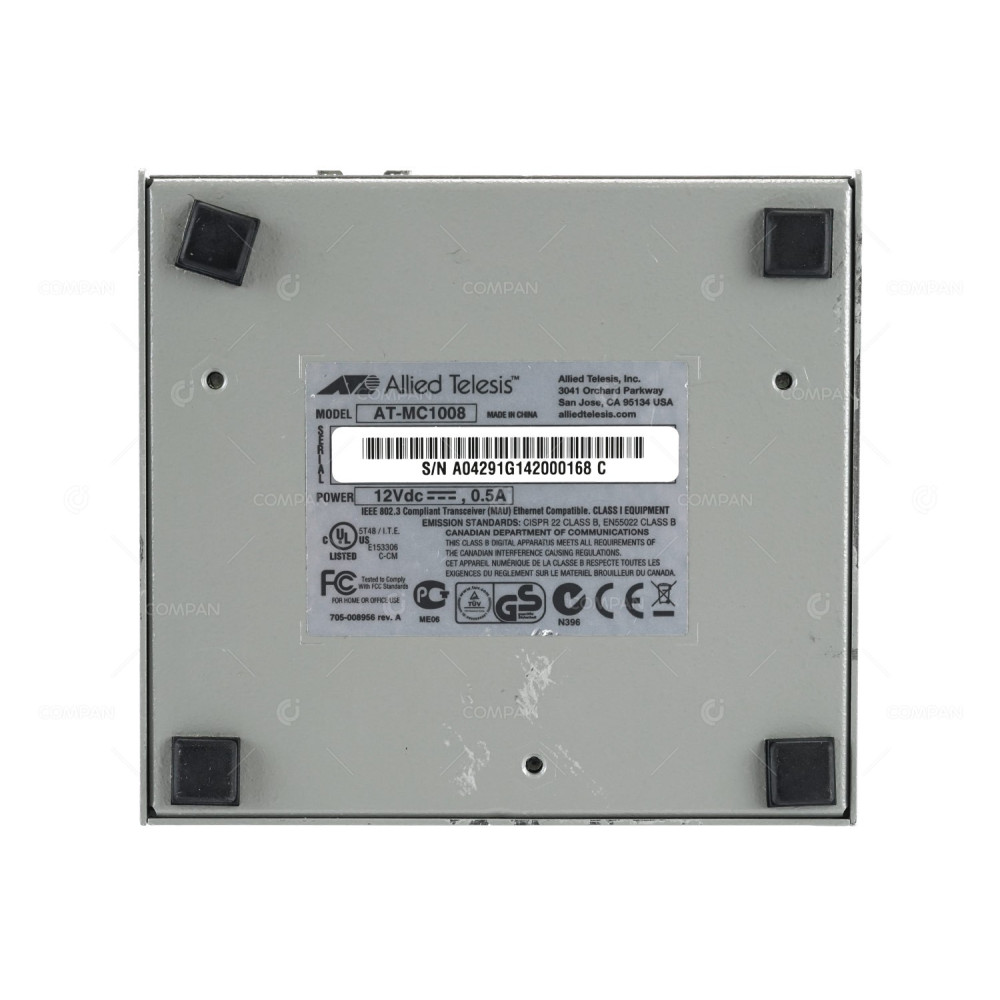 AT-MC1008-SP ALLIED TELESIS AT-MC1008/SP GIGABIT SFP 1000BASE, 1000BASE-T, AUTO MDI/MDI-X ETHERNET MEDIA CONVERTER WITH POWER SUPPLY AT-MC1008/SP